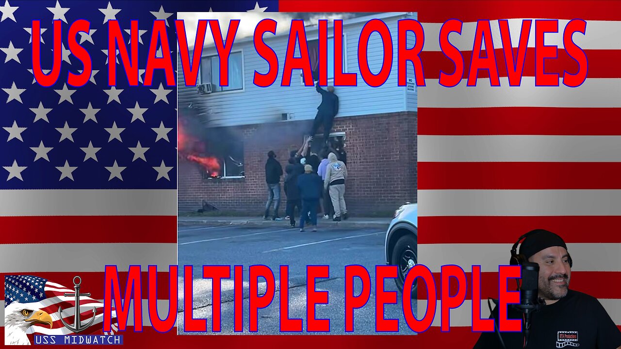 Navy Sailor Scales Burning Building to Rescue Multiple People : USS MIDWATCH