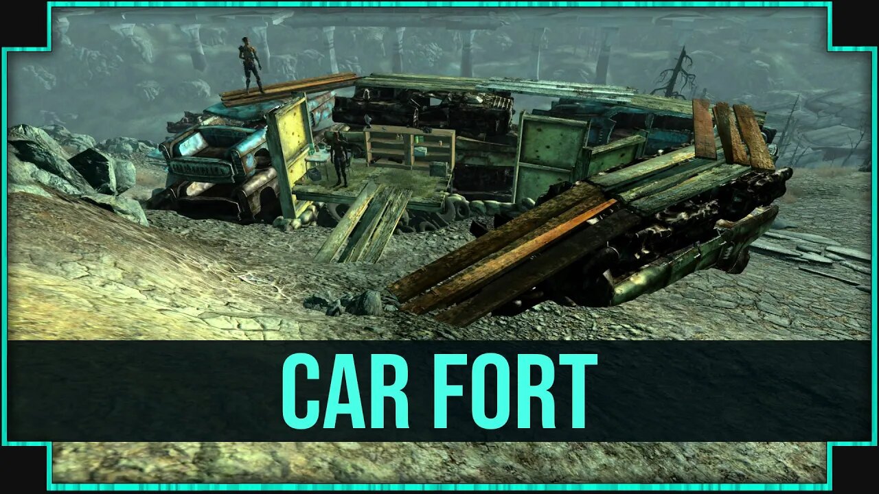 Raider Car Fort in Fallout 3 - It's Over They Have The Highground!