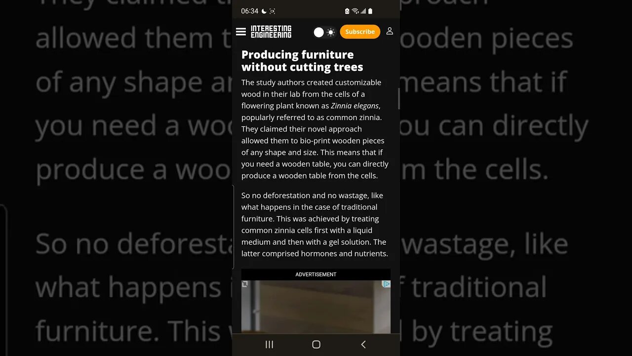 Article - We can now 3d print as much wood as we want without cutting a single tree