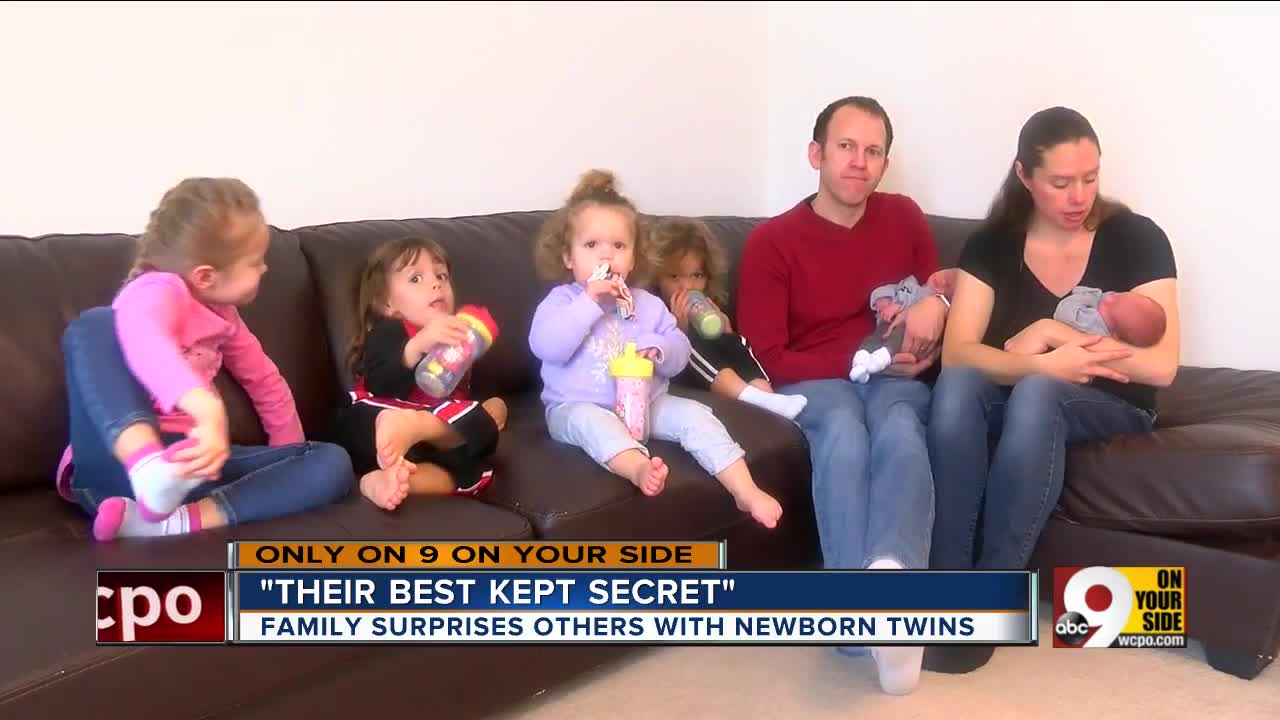Parents surprise family with second set of twins