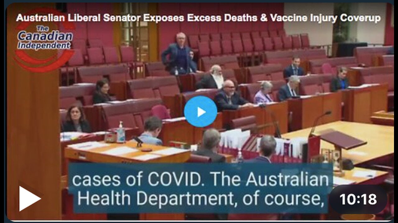 Aussie senator exposes vaccine injury and excess deaths coverups