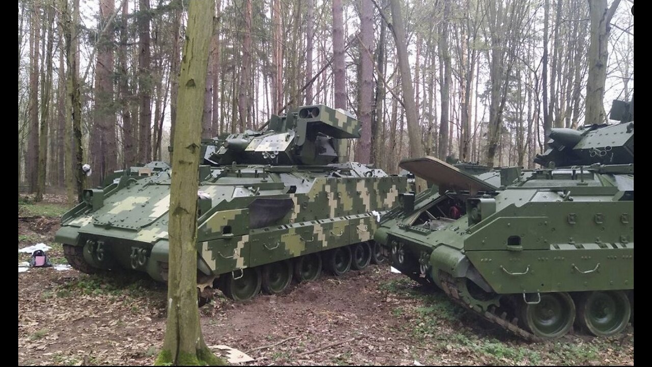 Vehiculos M2A2 Bradley ODS-SA de la OTAN/Ucrania son emboscados en Zaporozhye