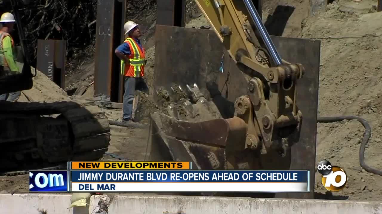 Jimmy Durante Blvd. re-opens ahead of schedule
