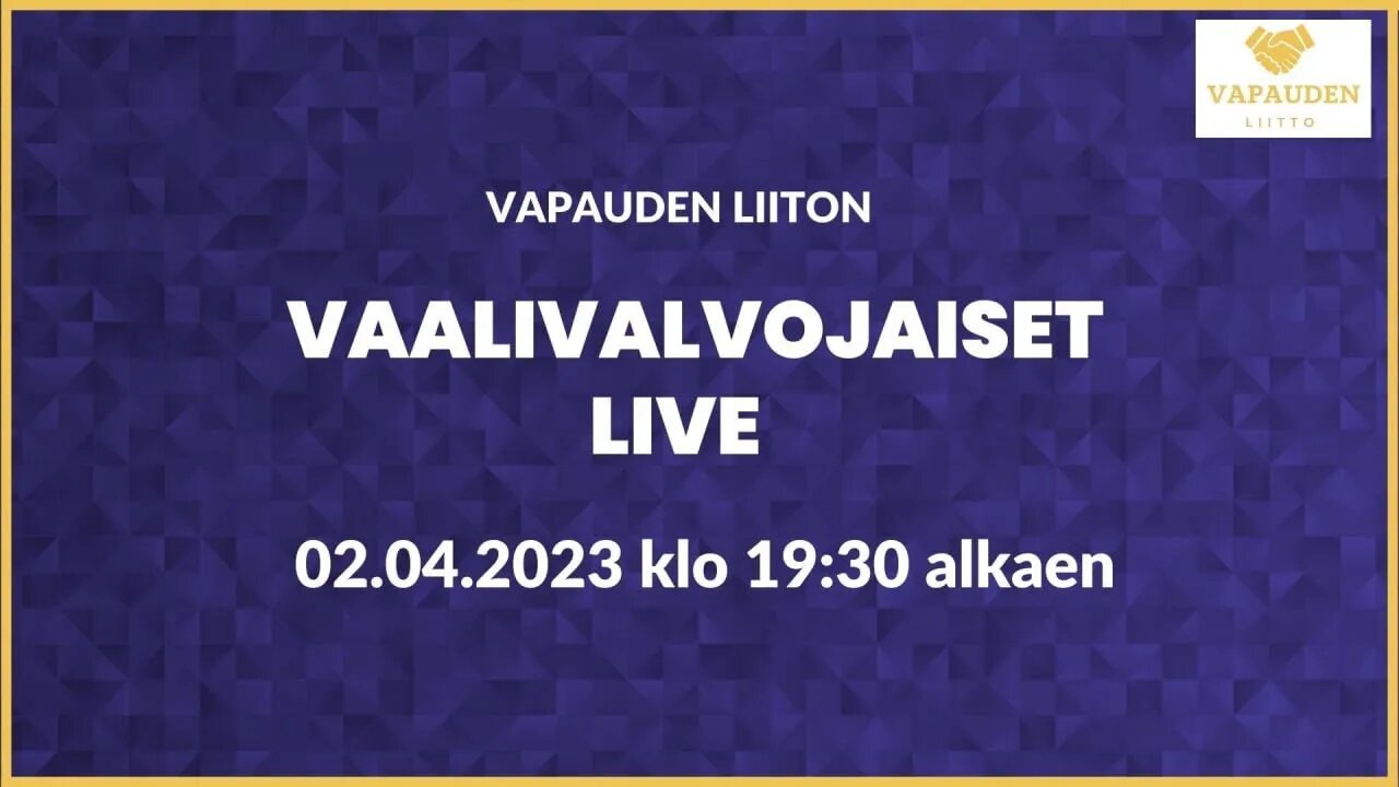 Vapauden liiton vaalivalvojaiset LIVE KLO 19:30