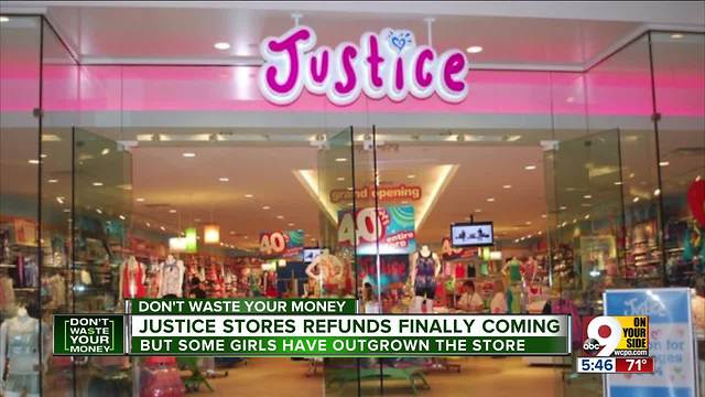Justice stores take two years to send refunds