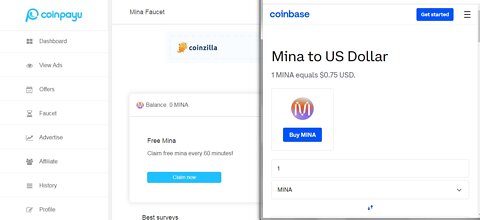 How To Get Free 1067 Mina MINA Cryptocurrency At Coinpayu Every 60 minutes With Proof