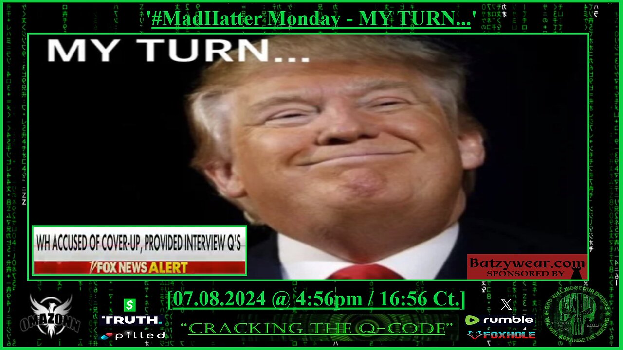 "CRACKING THE Q-CODE" - '#MadHatter Monday - MY TURN...'