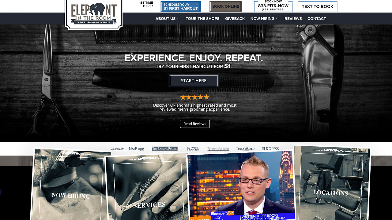 Elephant In The Room Tulsa Men's Grooming Lounge | Meet the Founder of the Elephant In The Room, Clay Clark Shares the History of The Elephant In The Room Tulsa Men's Grooming Lounge | EITRLounge.com