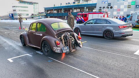 Modified Cars Drag Racing - TURBO Beetle,1050HP Turbo S, Brabus 800 E63S, 800hp M140i, ...