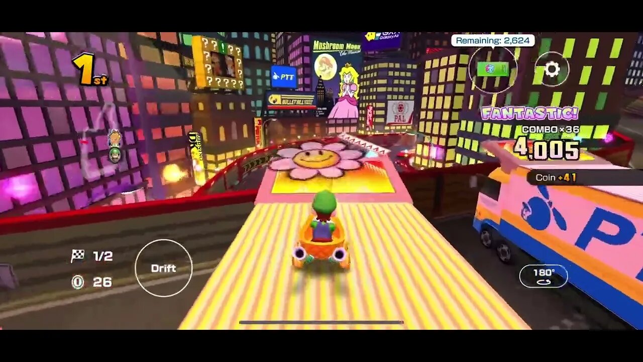 Mario Kart Tour - Wii Moonview Highway T Gameplay