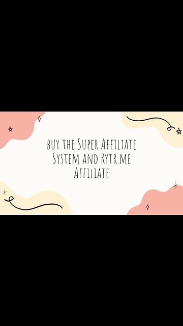 buy the Super Affiliate System and Rytr.me Affiliate