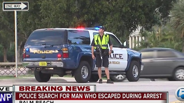 Police search for man who escaped during arrest