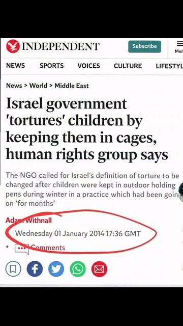 The world didn’t see this before 7 October!!. Israeli report about torturing kids.