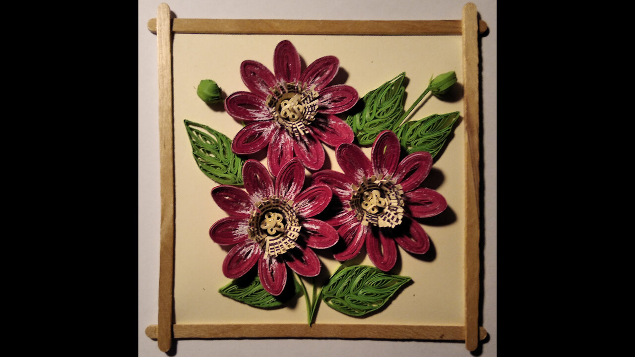 How to make quilling passiflora (passion flower)