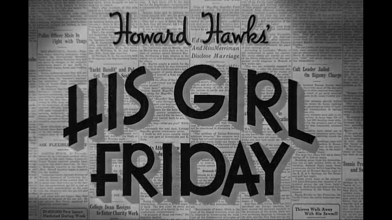 His Girl Friday (1940)