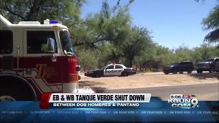 Tucson Police working a motorcycle collision, one man dead