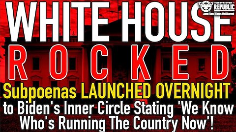 White House Rocked - Subpoenas Sent Overnight To Biden S Inner Circle Staring