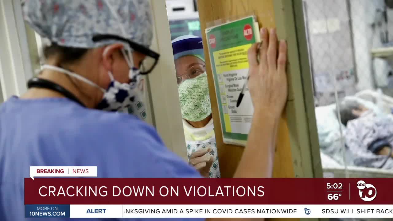 San Diego County cracking down on COVID-19 violations