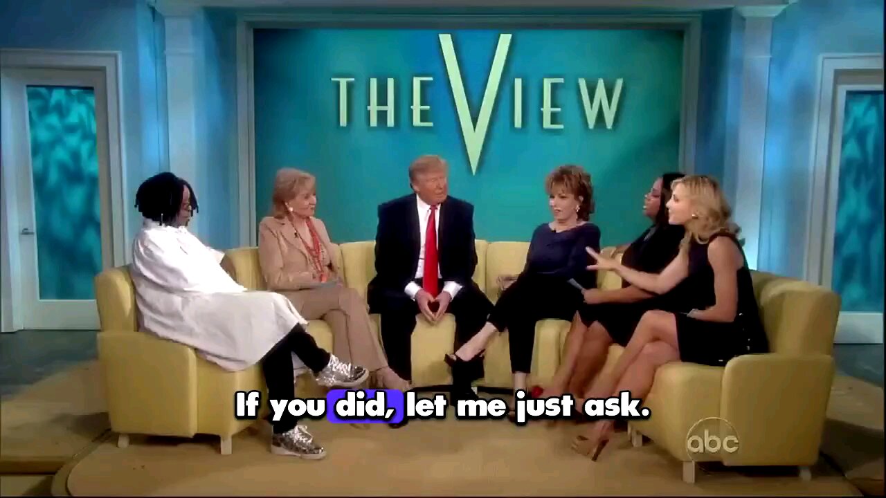 Back when everyone on The View... including Whoopi... LOVED Trump and wanted him to be President!