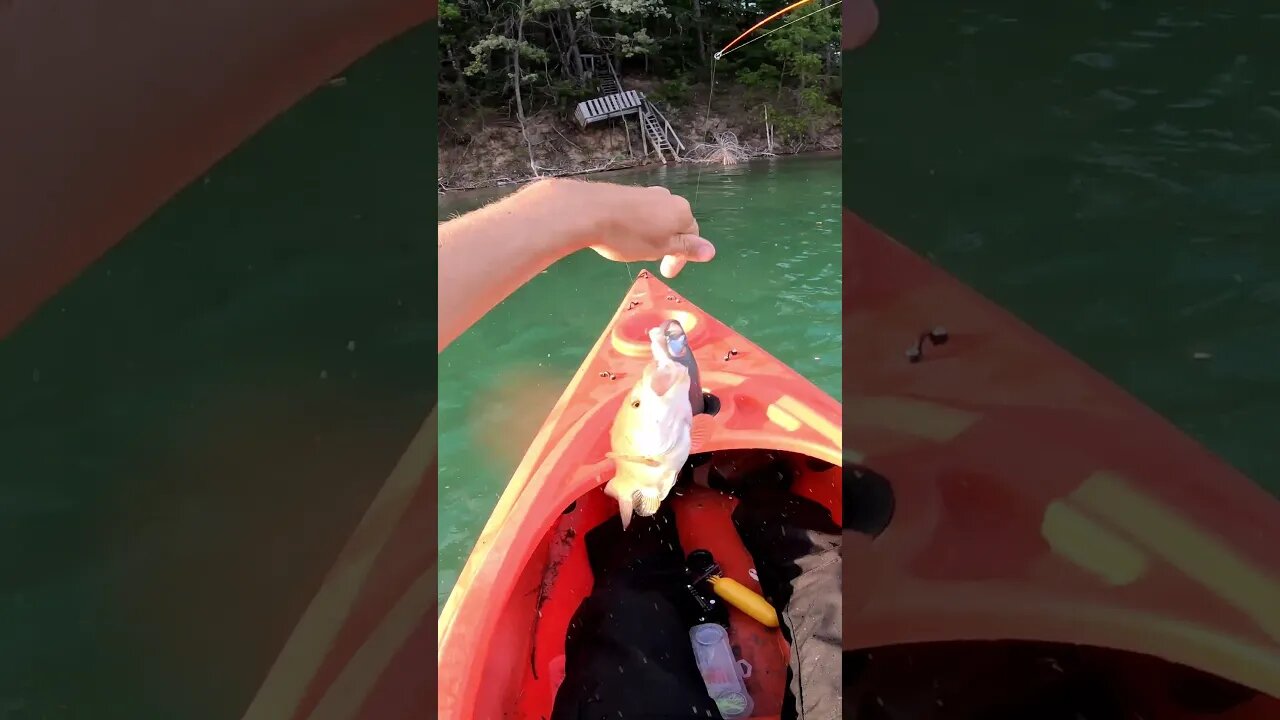 fishing from the kayak