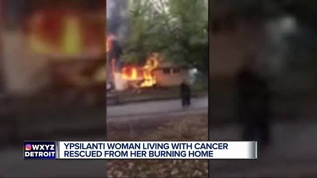 Metro Detroit woman living with cancer rescued from her burning home