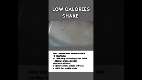 Low Calories Shake Recipe | Smoothie Diet for Weight Loss #shorts
