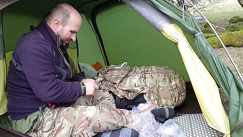 putting in my contact lenses in the tent 26th March 2023