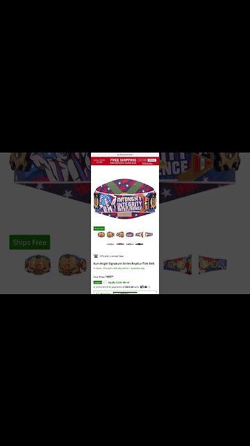 Brand New Kurt Angle Signature Series Replica Title Belt Now Available On WWE Shop! #shorts