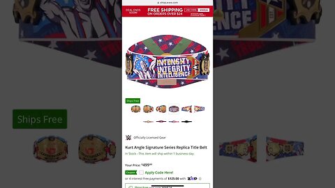 Brand New Kurt Angle Signature Series Replica Title Belt Now Available On WWE Shop! #shorts