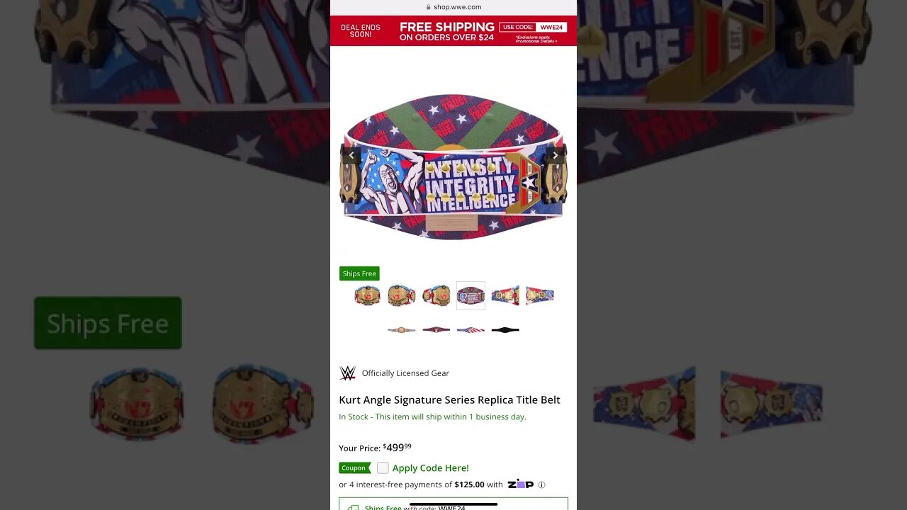 Brand New Kurt Angle Signature Series Replica Title Belt Now Available On WWE Shop! #shorts