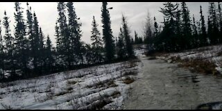 The flooded trail