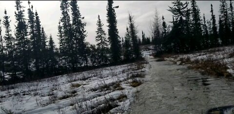 The flooded trail