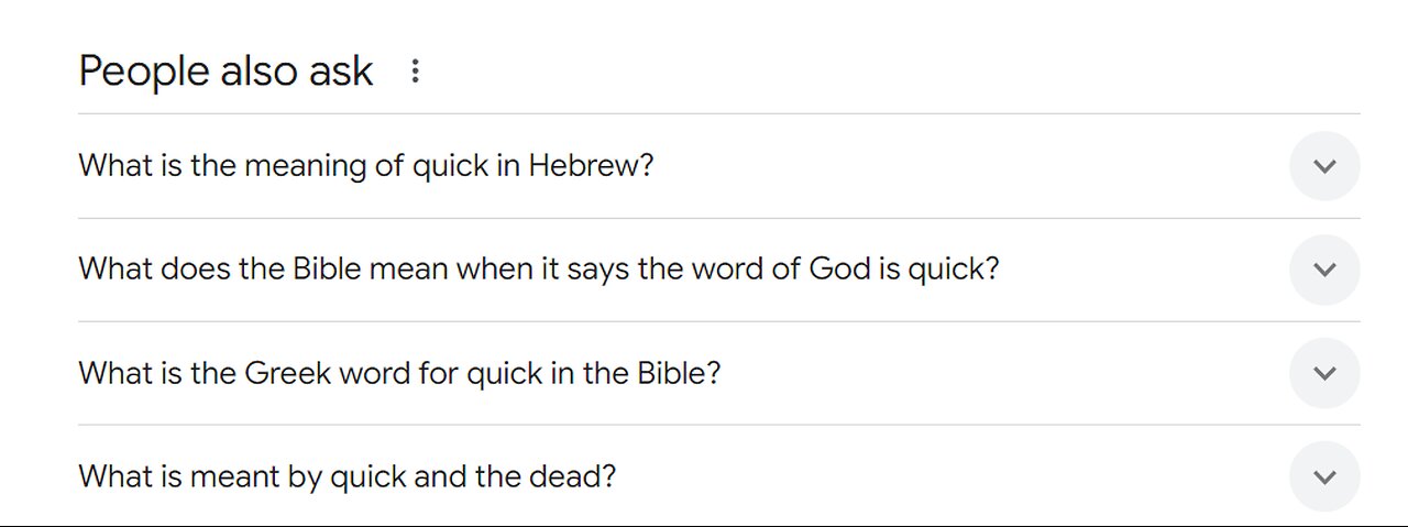 "Quick" - Word of the Day | King James Bible Words Explained