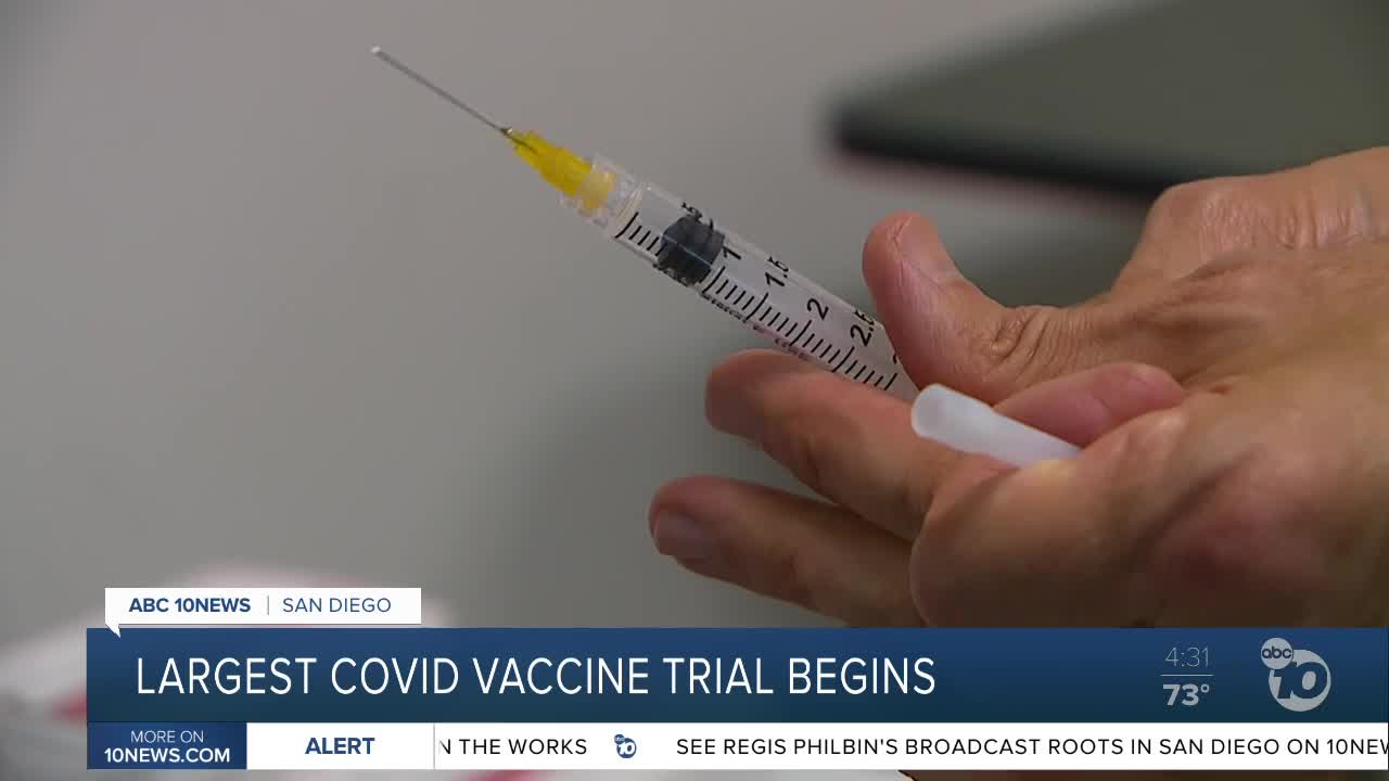 Largest COVID vaccine trial begins