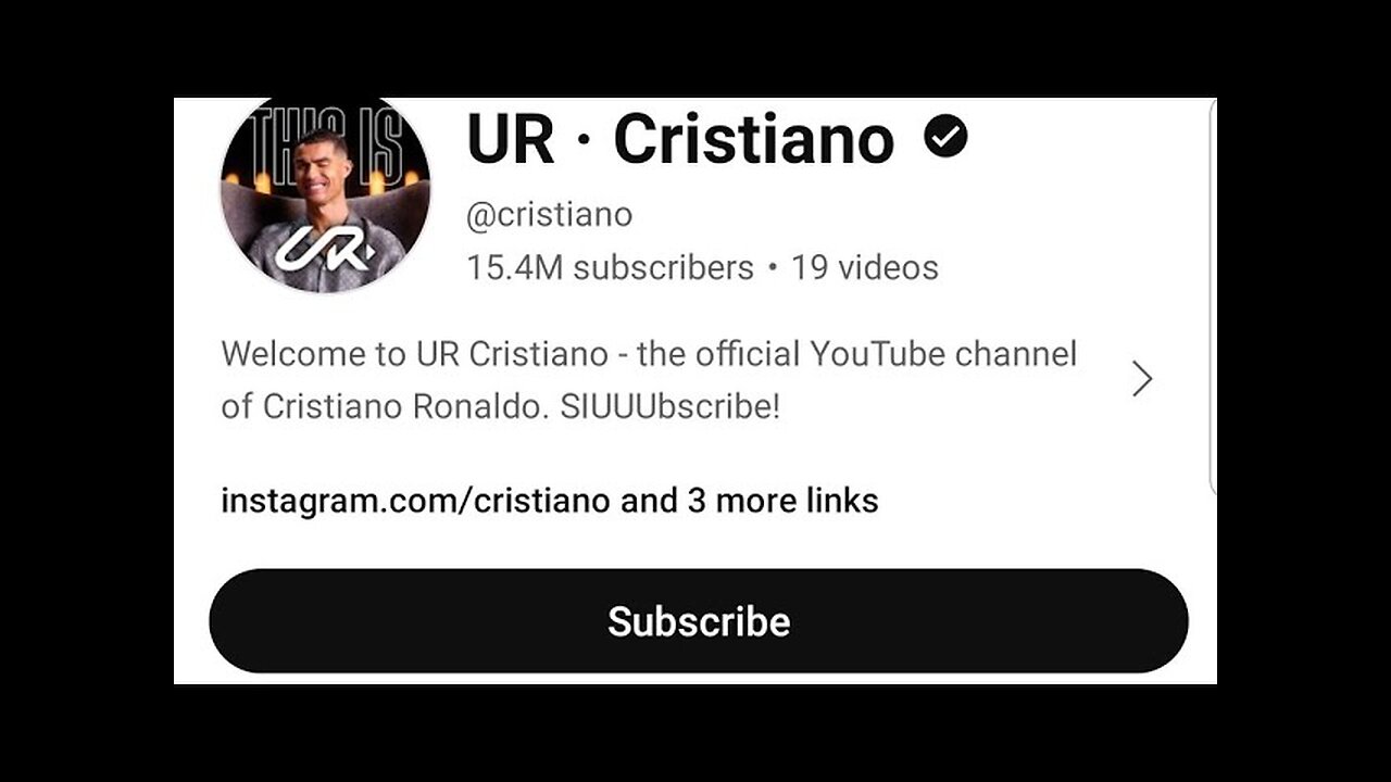 Subscribe UR Cristiano Ronaldo Rumble channel World Record