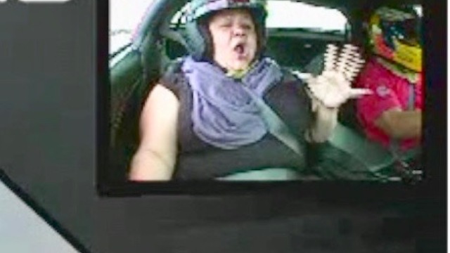 Woman has a screaming drive in a 500 horsepower Corvette