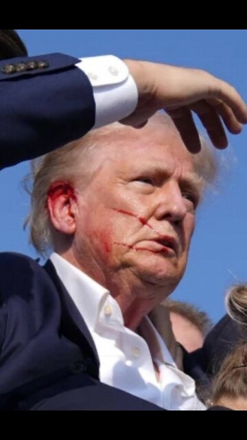 Sad footage of the aftermath: a Trump supporter killed in the stands.