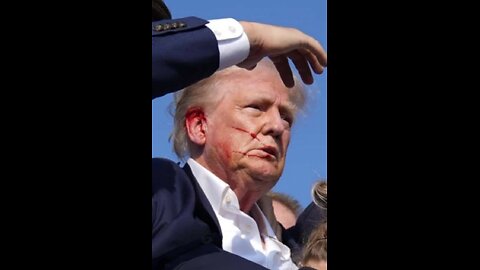 Sad footage of the aftermath: a Trump supporter killed in the stands.