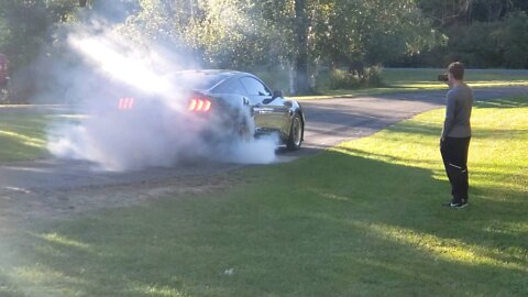 Mustang burn out DocZ party