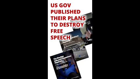 US GOV Published Their Plans To Destroy Free Speech