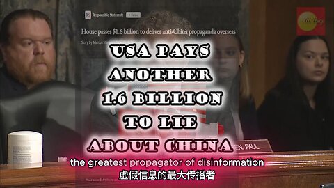 USA pays another 1.6B for ANTI-China propaganda