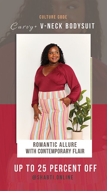 Culture Code Curvy+ V-Neck Bodysuit❤️