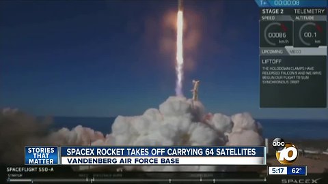 SpaceX rocket takes off