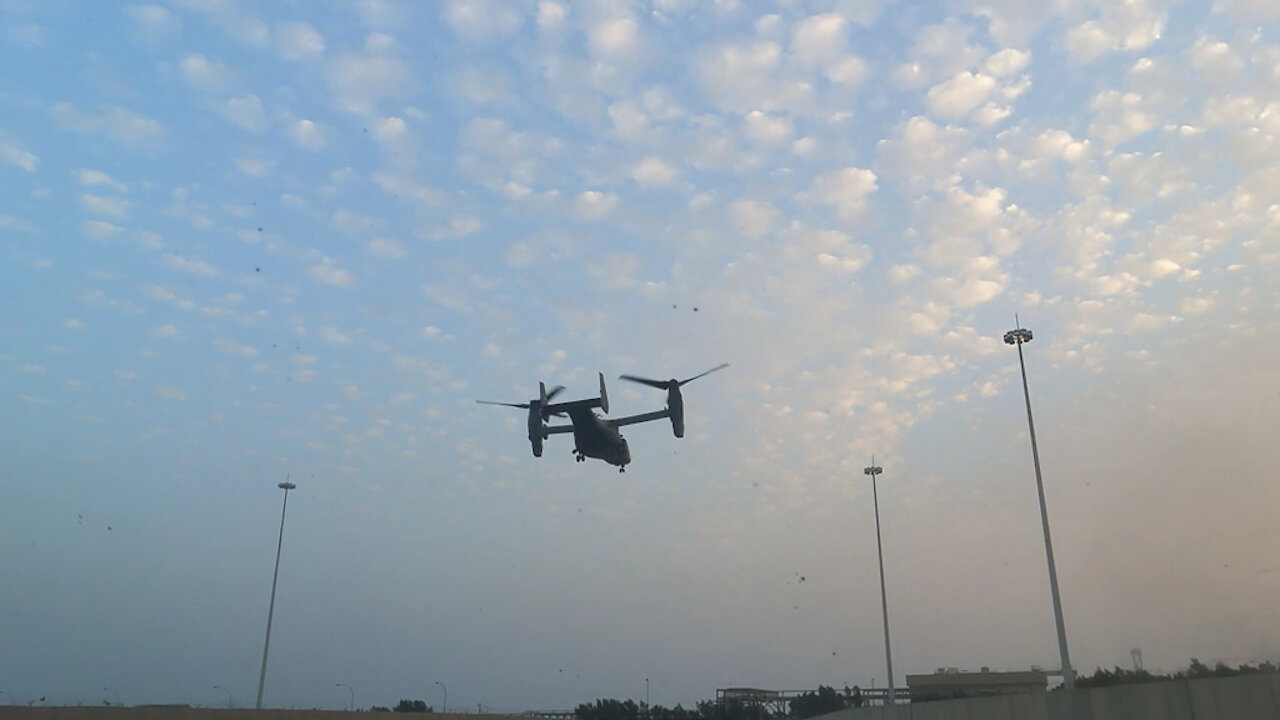 Air Force CV-22 Osprey take off