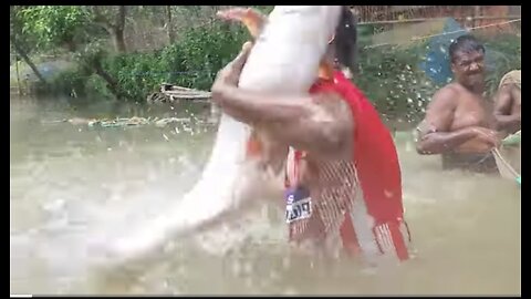 Fishing a man