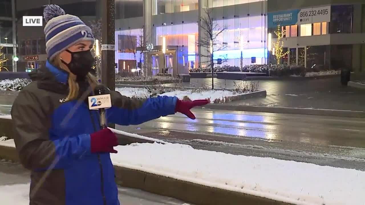 A look at the snow and road conditions in Baltimore City