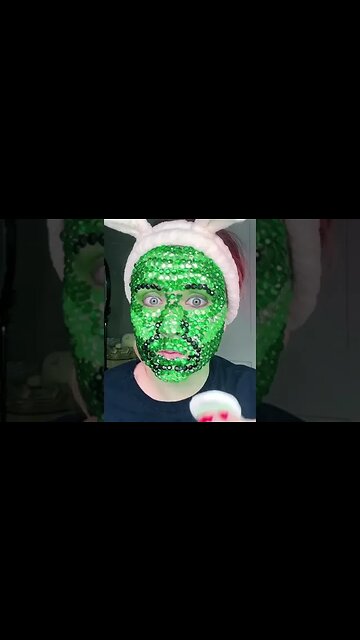 Bejeweled Shrek Makeup