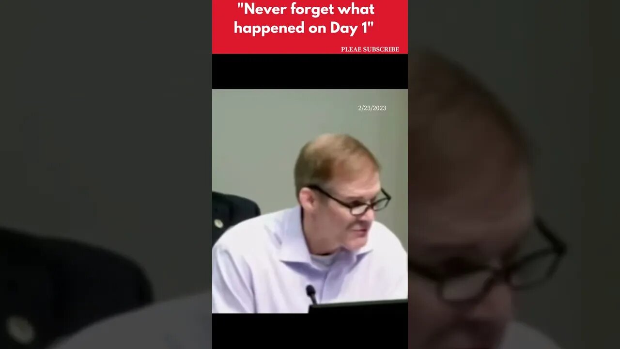 Jim Jordan: "Never forget what happened on Day 1"