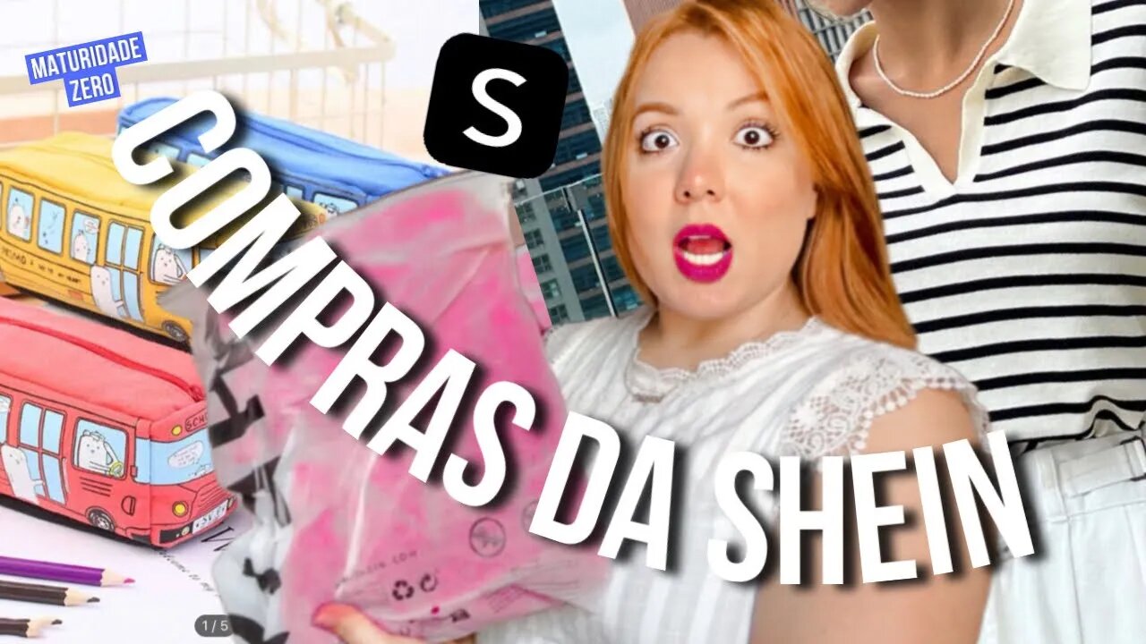COMPRAS LIVE DA SHEIN, comprei material escolar na Shein para o intercâmbio e look de milhões