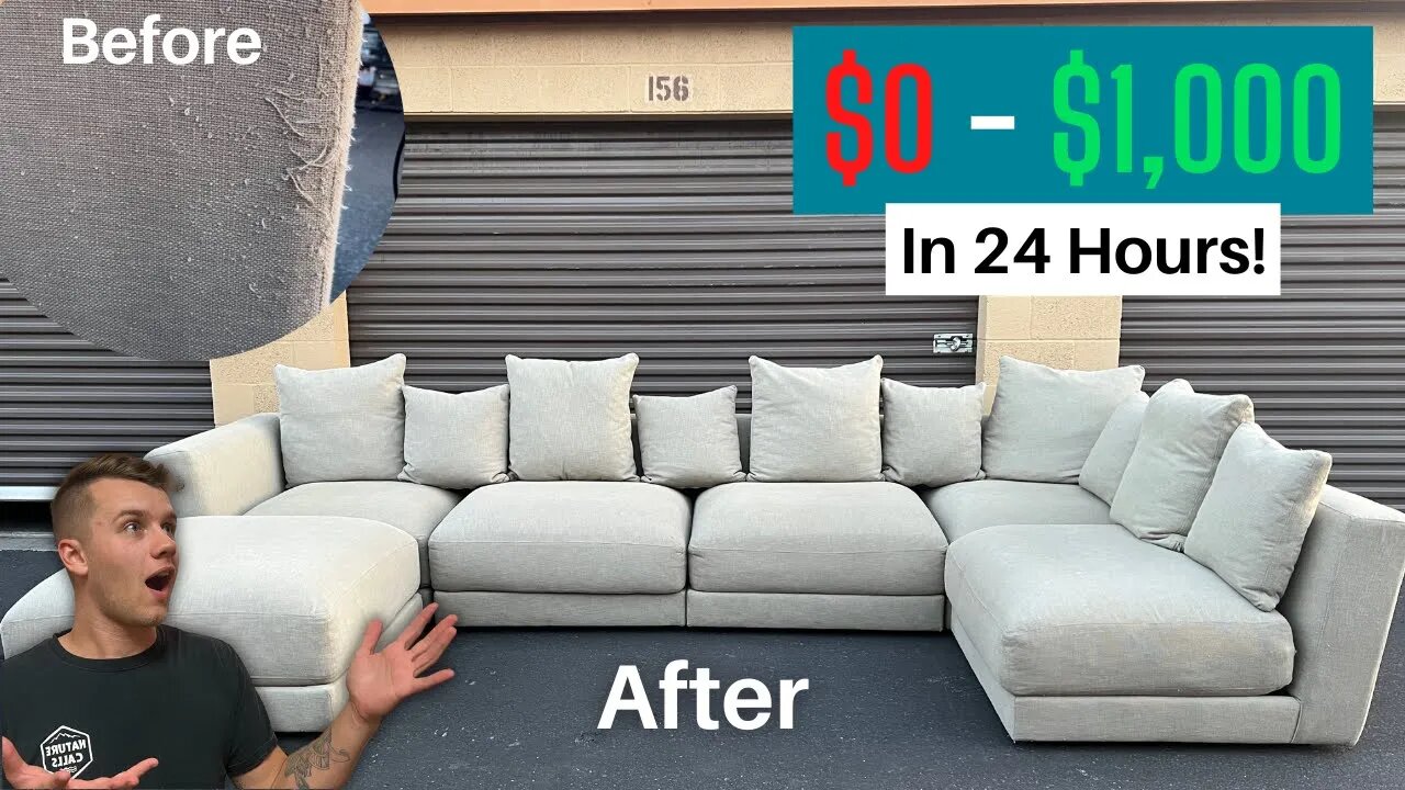 $0 -$1000 in 24 hours (Couch Flipping Transformation)